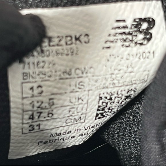 New Balance Mens Size 13 FREEZBK3 La Crosse Cleats Turf Shoe Black - Picture 8 of 10